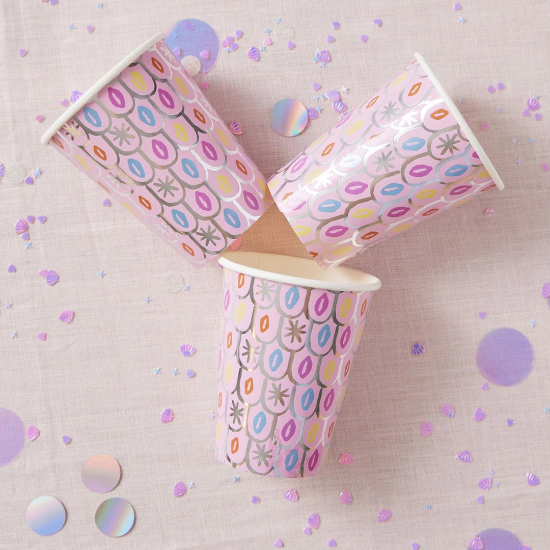 Ma Fete Mermaid Paper Cups - Set of 8