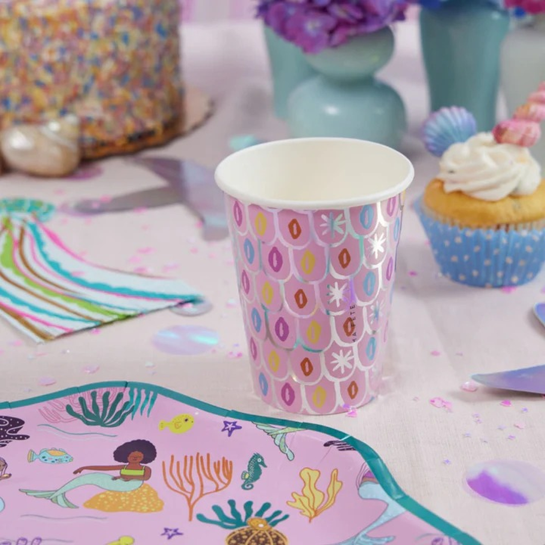 Ma Fete Mermaid Paper Cups - Set of 8