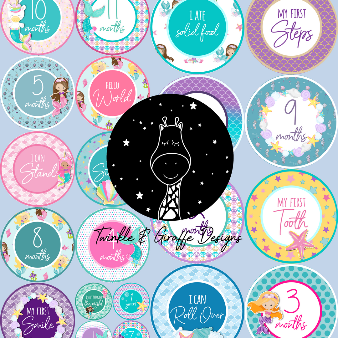 Twinkle &amp; Giraffe Baby Milestone Stickers