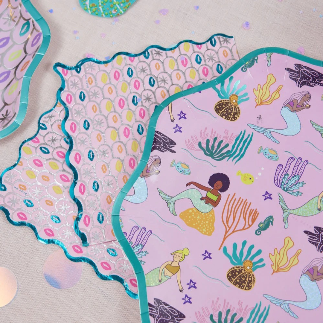Ma Fete Mermaid Plates - Set of 8