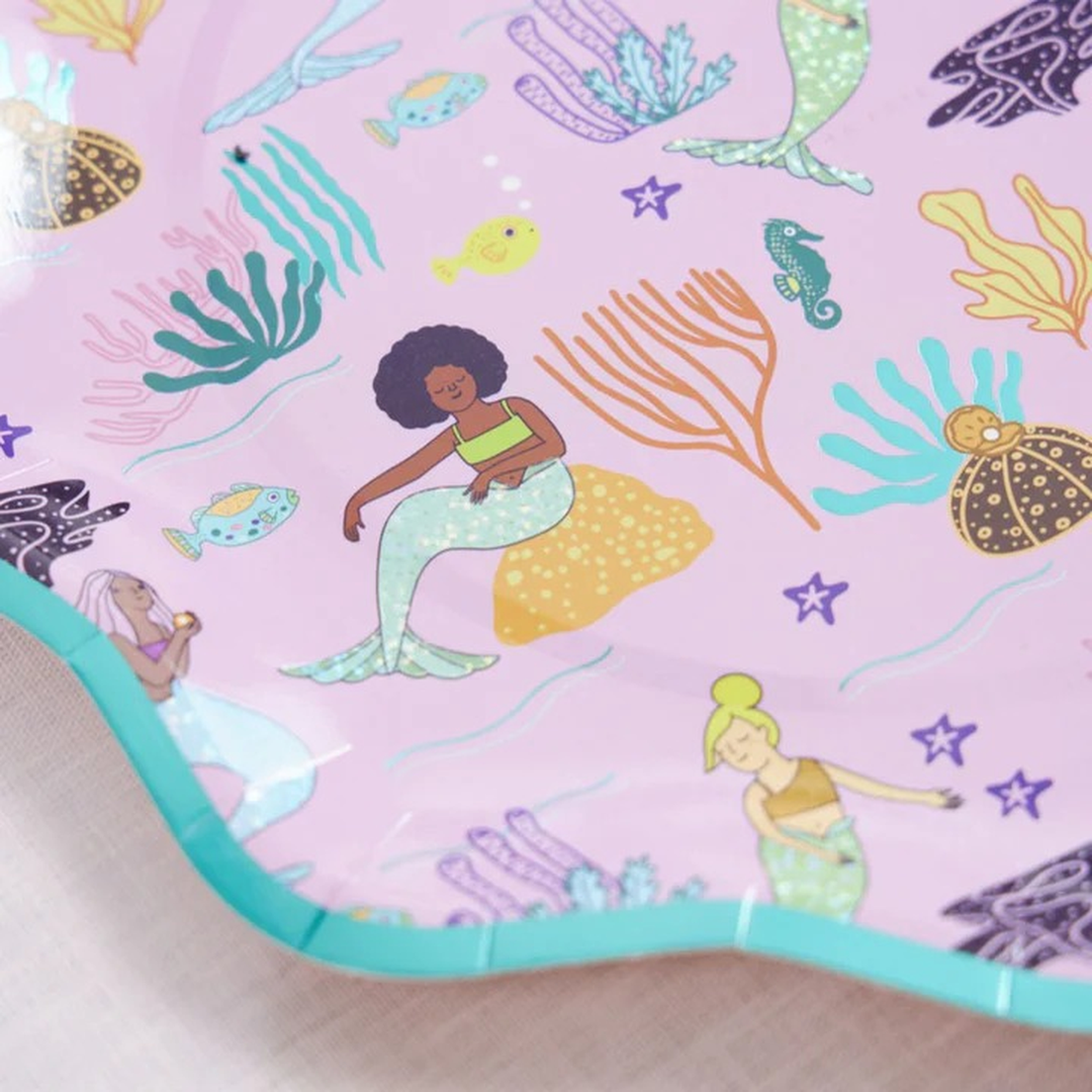 Ma Fete Mermaid Plates - Set of 8