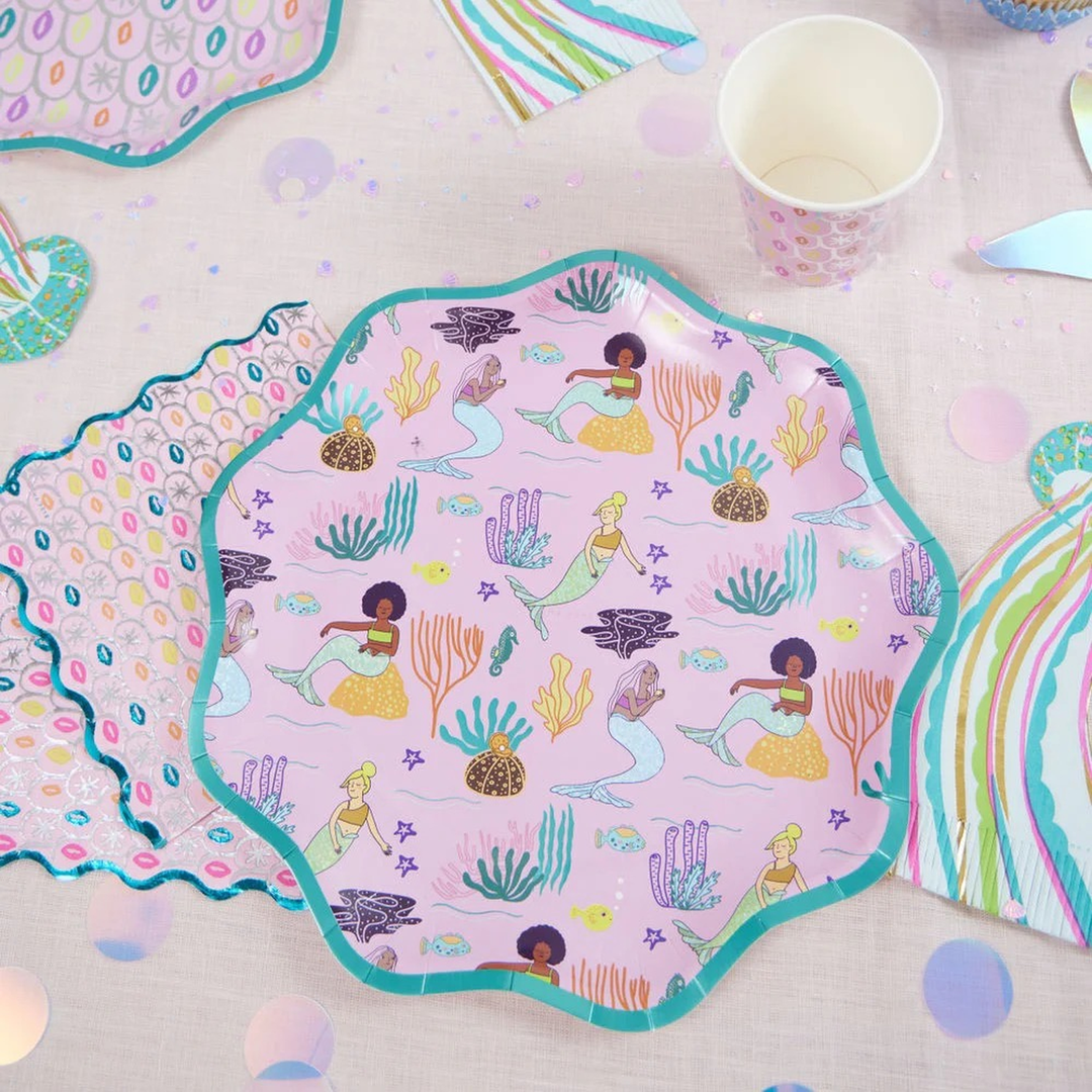 Ma Fete Mermaid Plates - Set of 8
