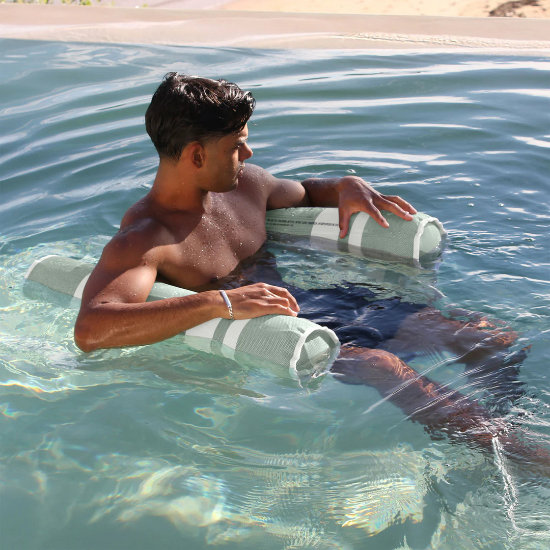 SunnyLife Mesh Hammock Float Stripe with mesh center