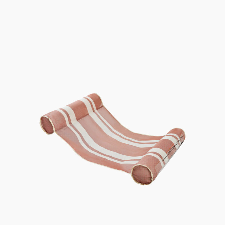 SunnyLife mesh hammock float with stripe pattern