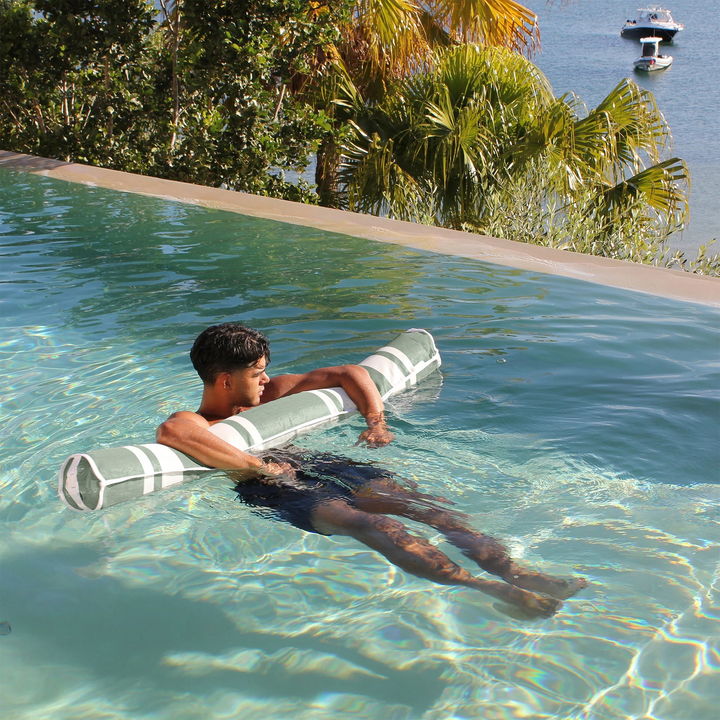 SunnyLife Stripe mesh pool noodle with PVC inflatable bolster