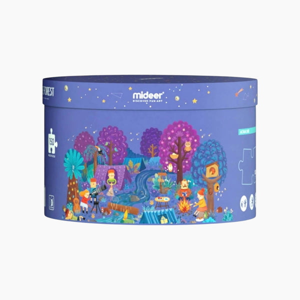 Mideer 150P Round Puzzle A Day In The Forest  Age 5+