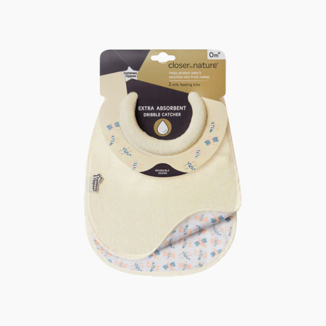 Tommee Tippee Milk Feeding Bibs, 2 Pieces, Blue