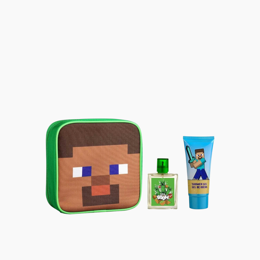 Air-Val Minecraft Neceser EDT 50Ml + Shower Gel 100Ml Gift Set For Kids