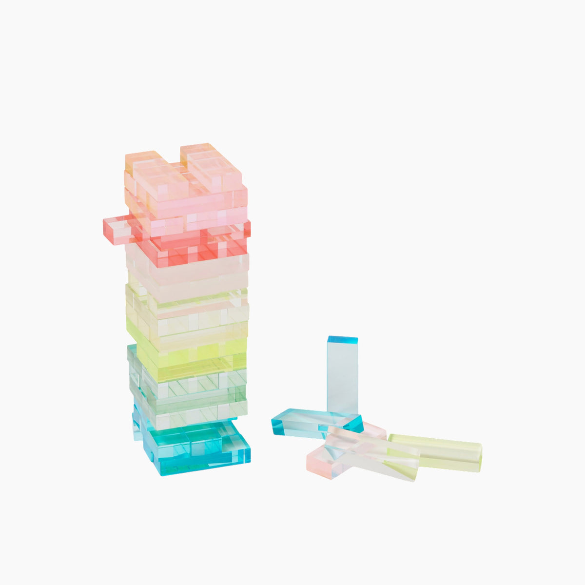 SunnyLife Mini Lucite Jumbling Tower - Aurora with carry case
