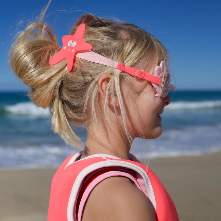 نظارات سباحة صغيرة SunnyLife ميوزيكال حورية البحر فراولة نيون