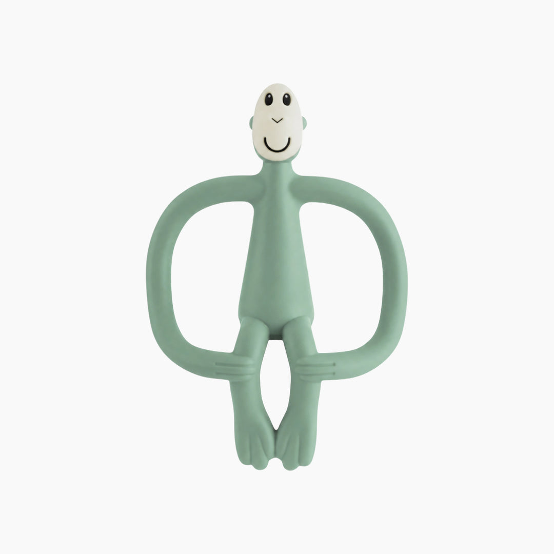 Matchstick Monkey teether in mint green
