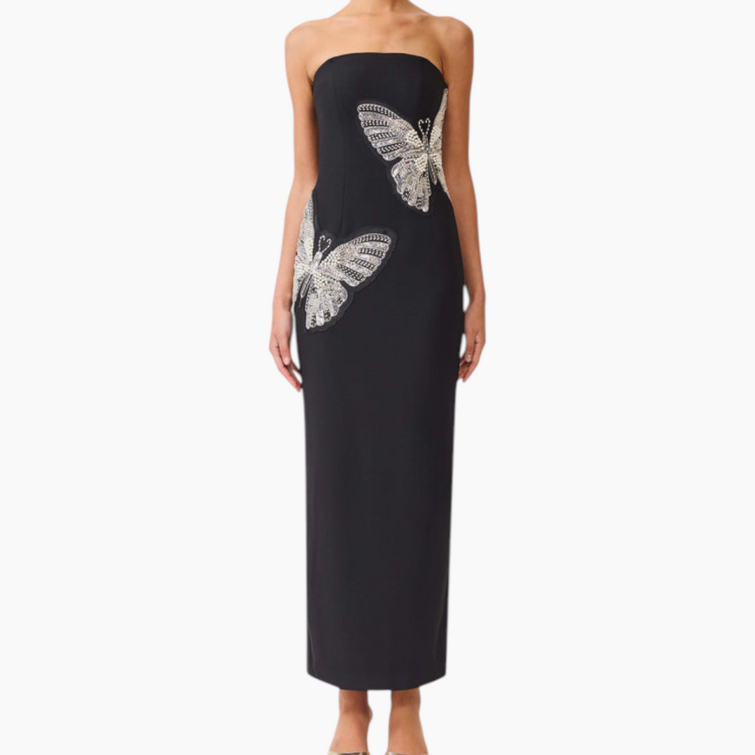 Elliatt Mira Strapless Gown in Black