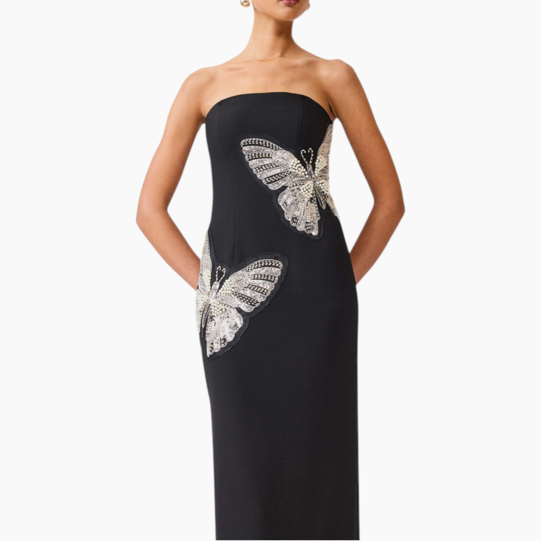 Elliatt Mira Strapless Gown in Black