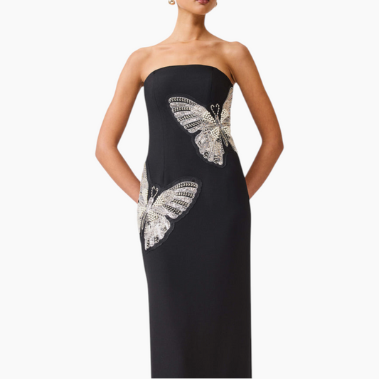 Elliatt Mira Strapless Gown in Black