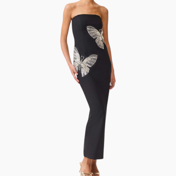 Elliatt Mira Strapless Gown in Black