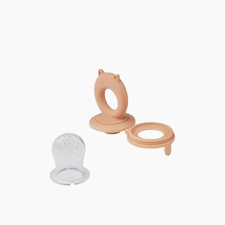 Liewood Miranda cat food feeder 2-pack with integrated teether