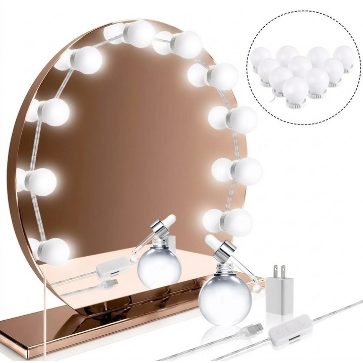 Generic Mirror Light Bulb Set, 10 Bulbs