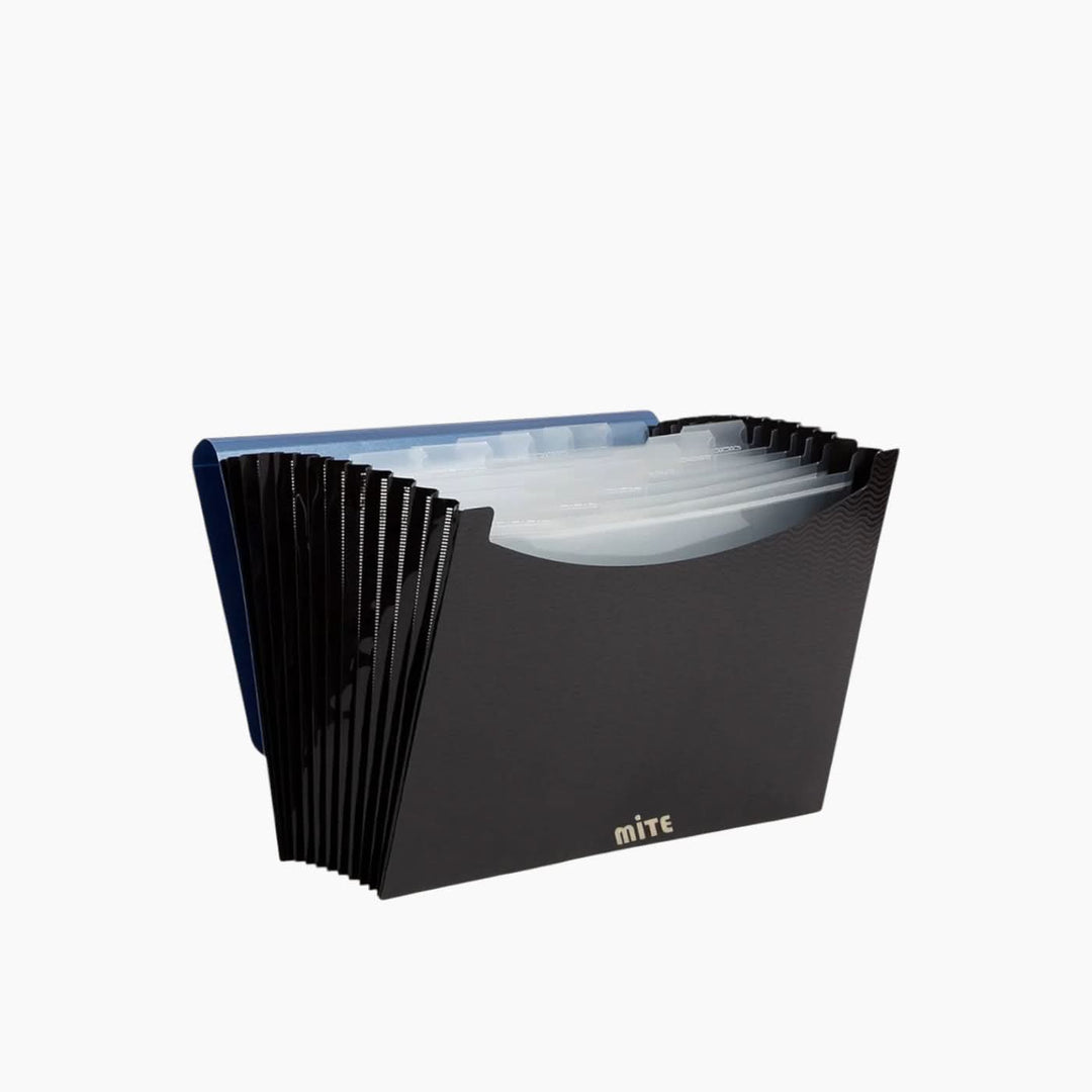 Mite Expanding File Folder with 13 pockets and secure closure