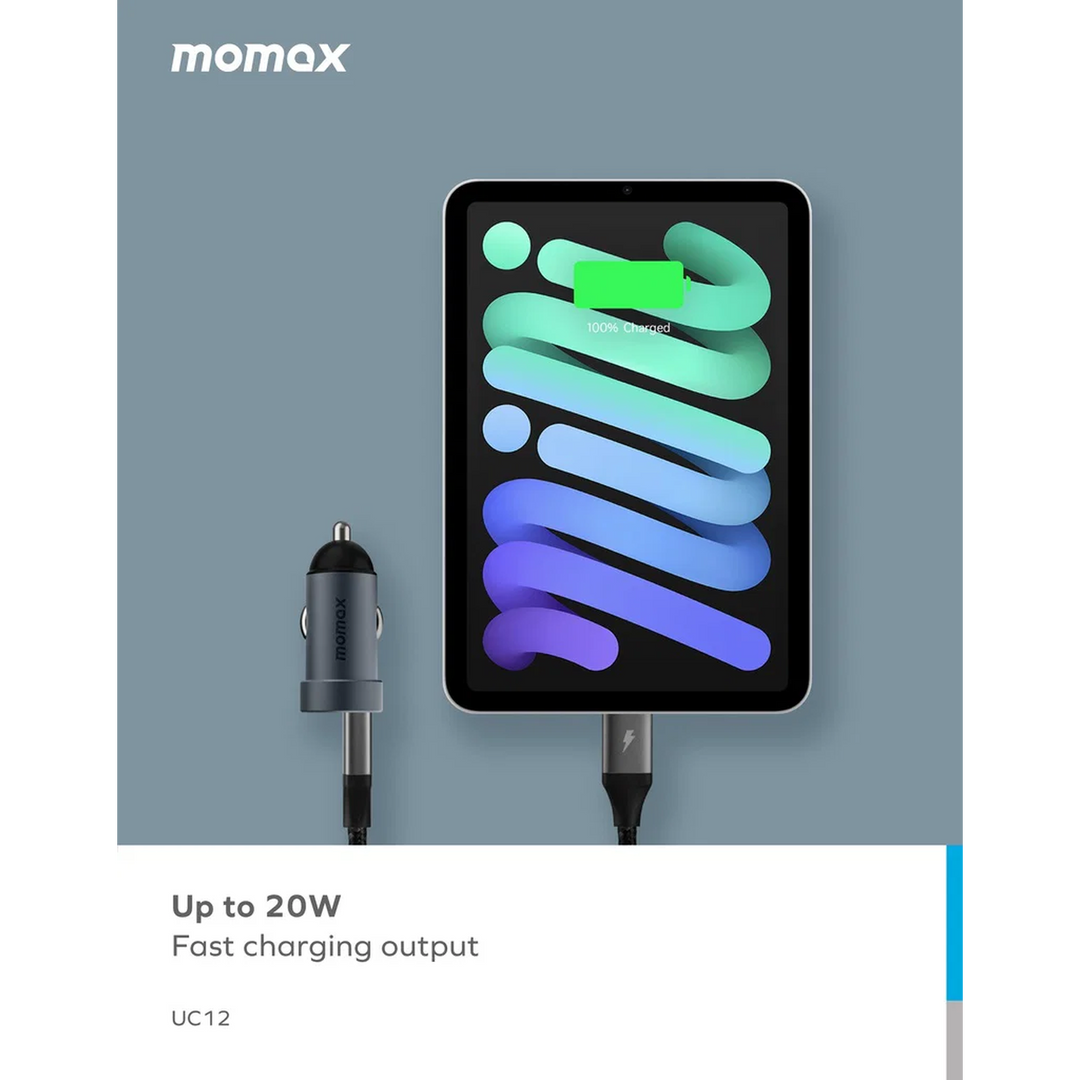 Momax UC12 20W Dual-Port Car Charger