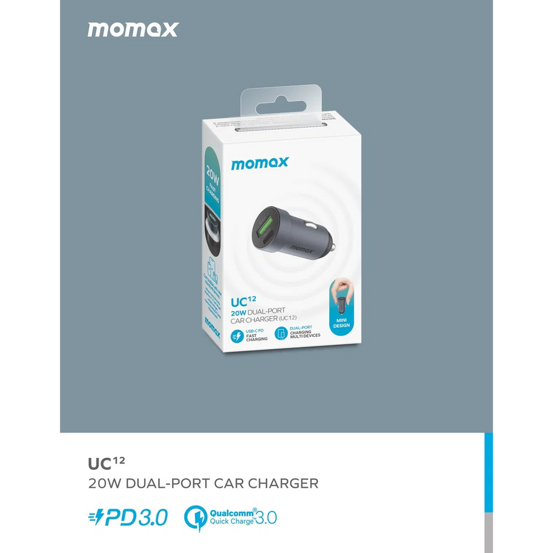Momax UC12 20W Dual-Port Car Charger