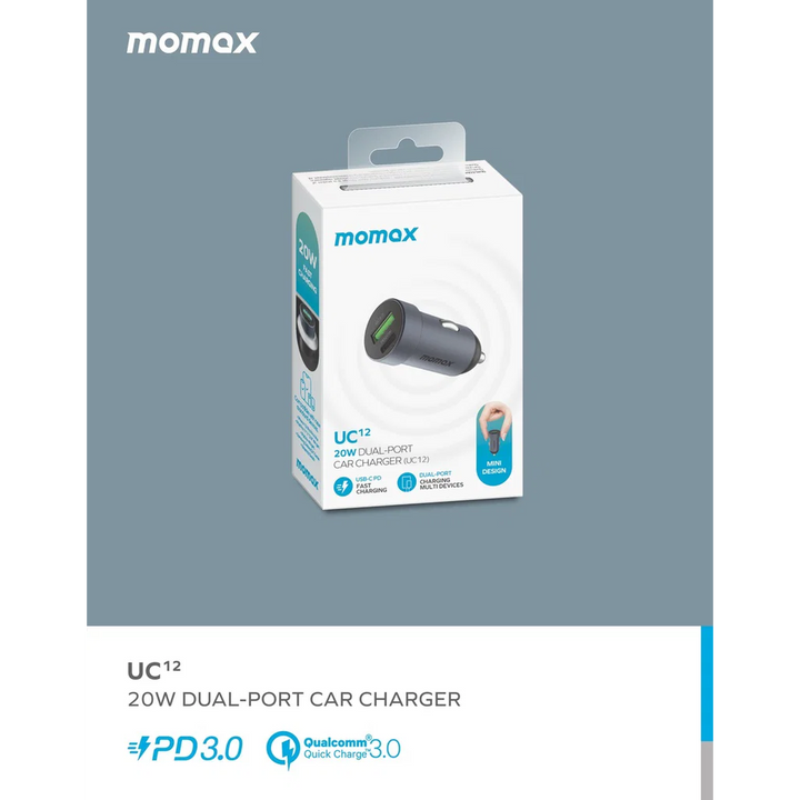 Momax UC12 20W Dual-Port Car Charger