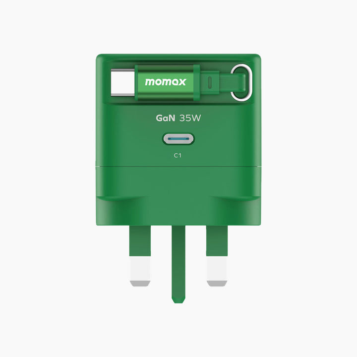 Momax 1-Charge GaN 35W Charger (Built-In Cable)