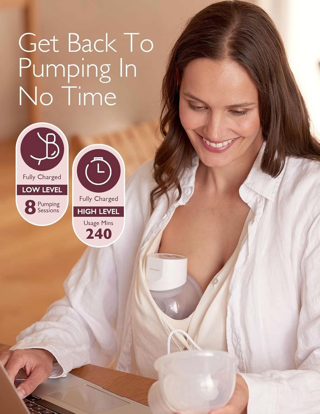 MOMCOZY S12 Pro Wearable Breast Pump - HUNA