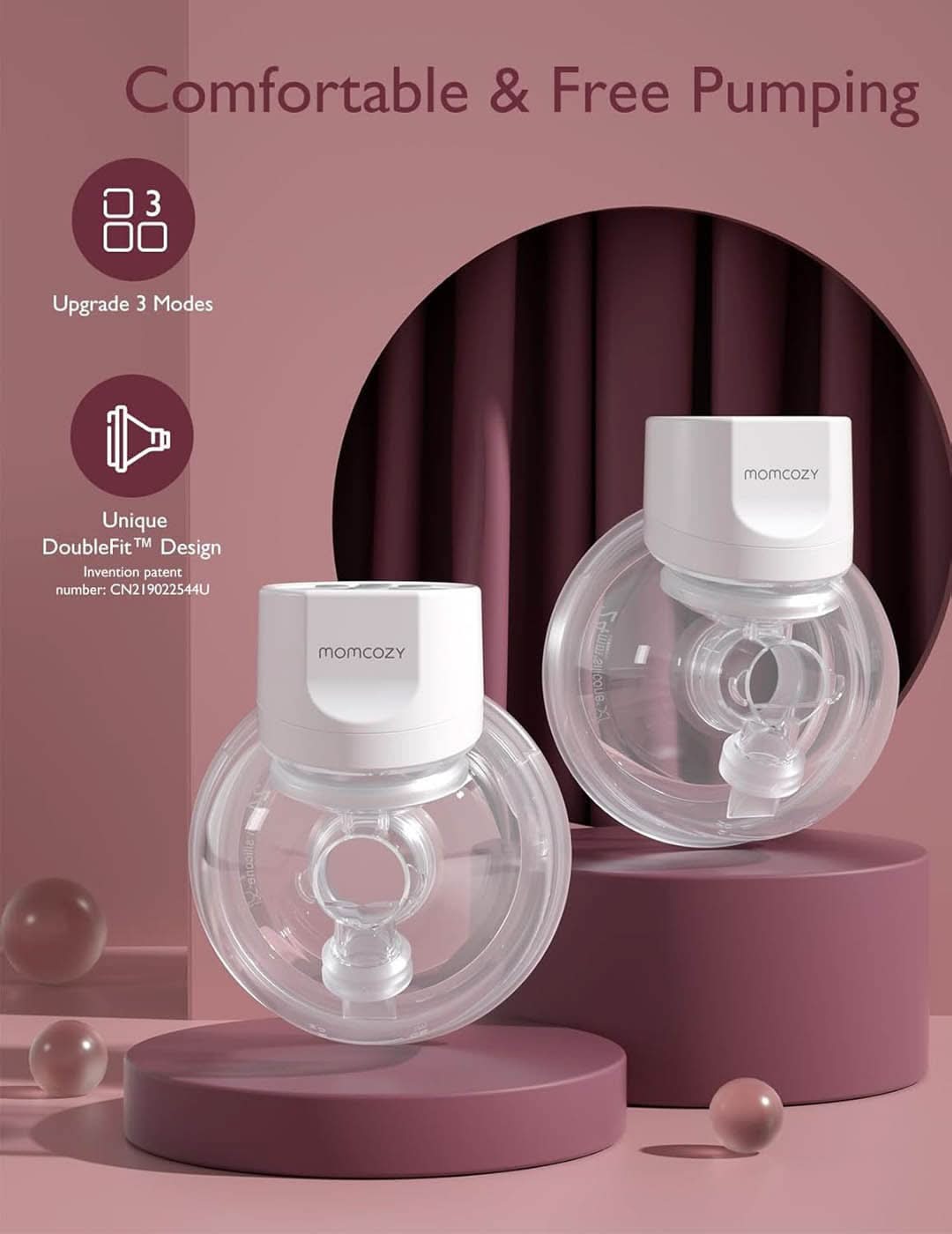 MOMCOZY S12 Pro Wearable Breast Pump - HUNA