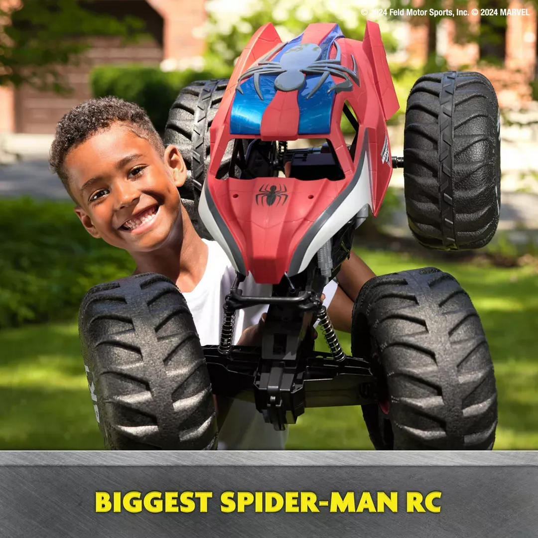 Spin Master Monster Jam Marvel Mega Spider-Man Rc Monster Truck 16 X 14 X 7 Cm.