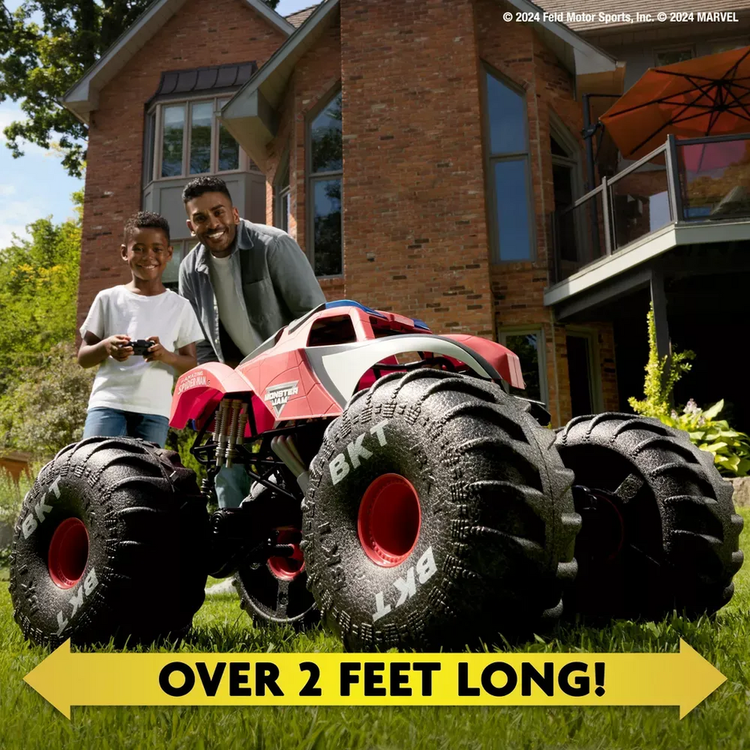Spin Master Monster Jam Marvel Mega Spider-Man Rc Monster Truck 16 X 14 X 7 Cm.