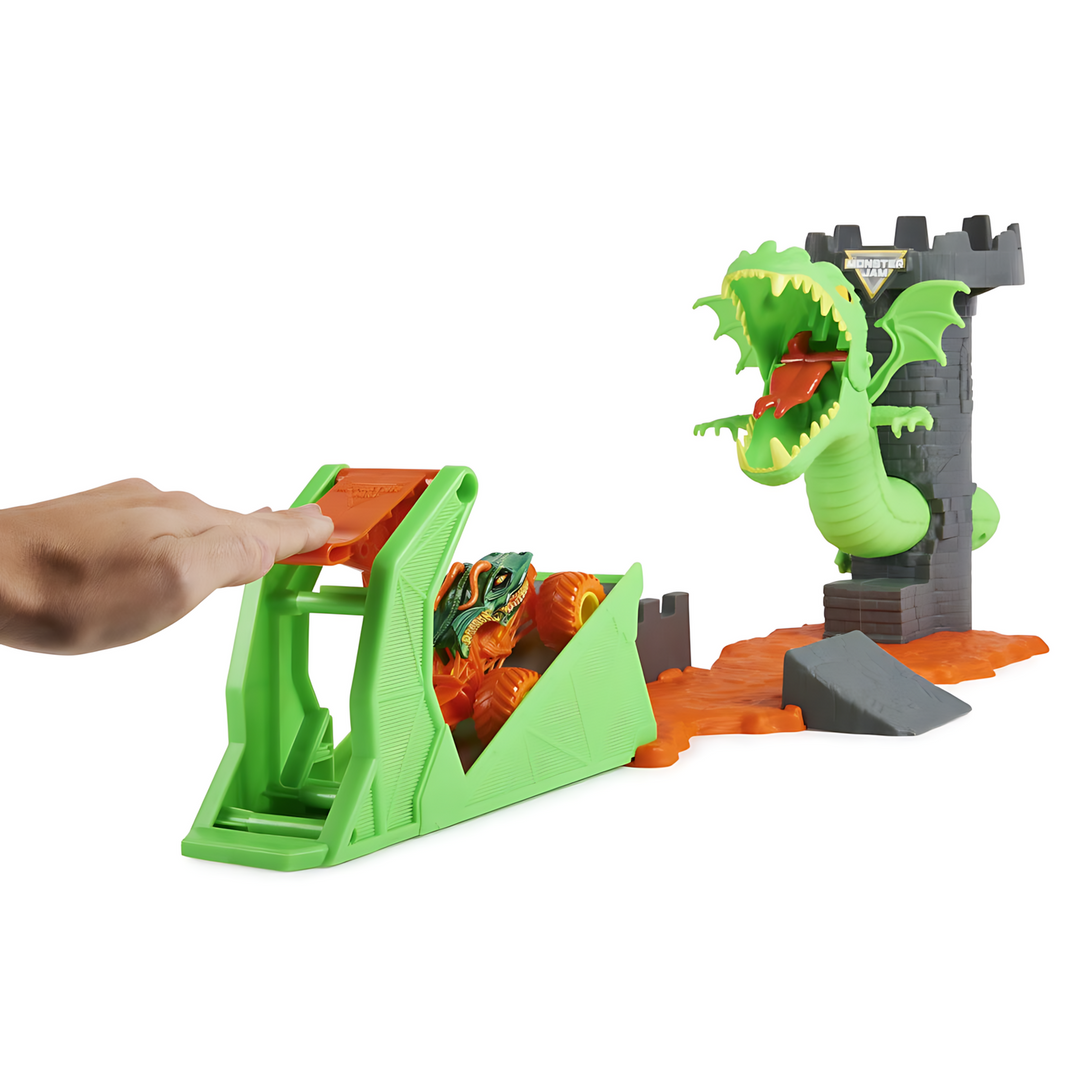Spin Master Monster Jam, Dueling Dragon Monster Truck Playset - 30X38X7.6Cm