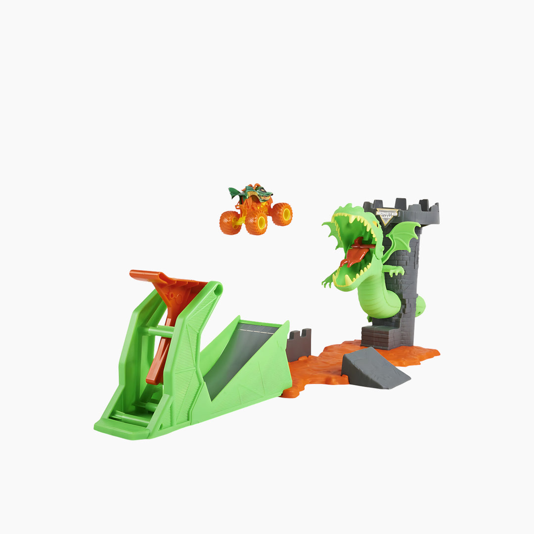 Spin Master Monster Jam, Dueling Dragon Monster Truck Playset - 30X38X7.6Cm