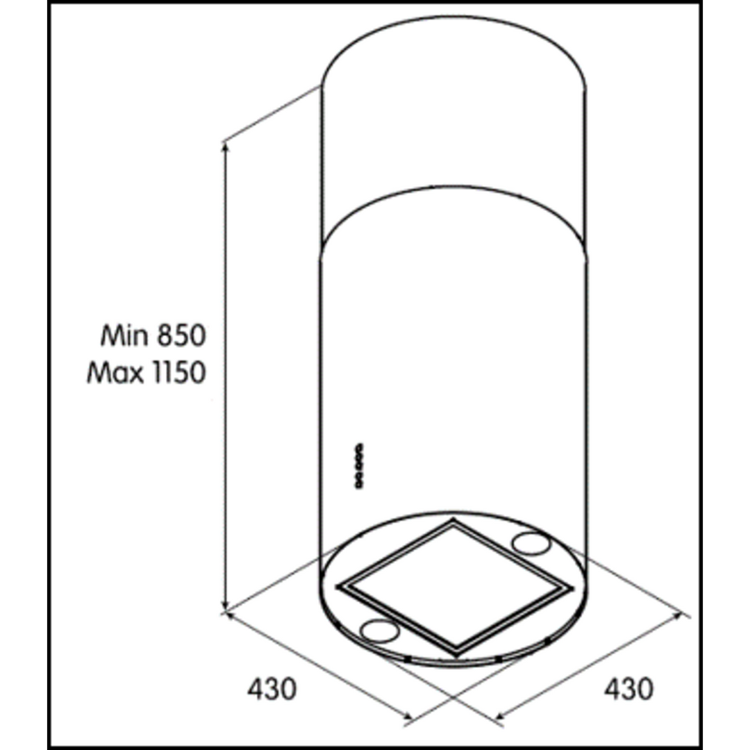 Turbo Air Montenapoleone 43cm Island Hood