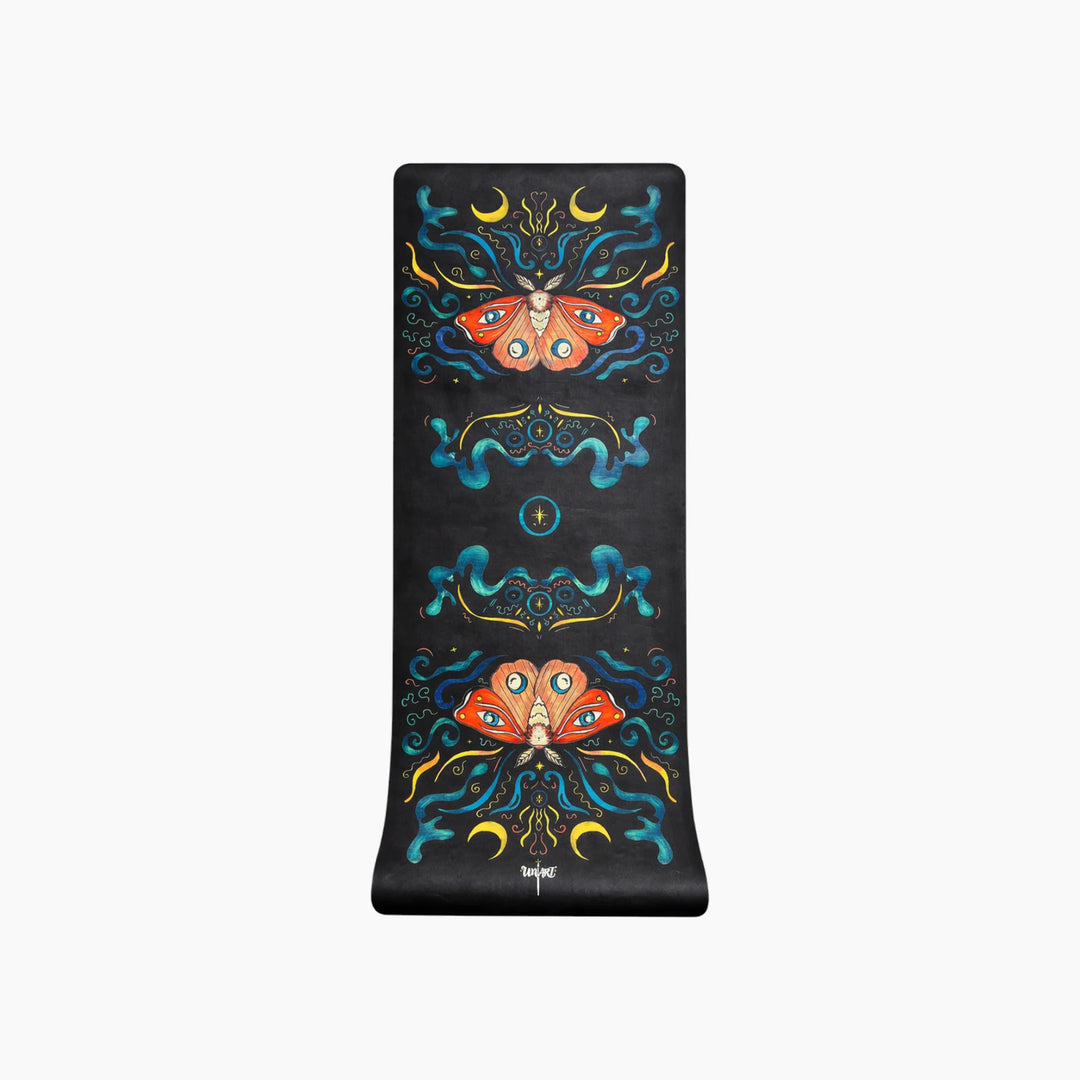 Uniart Moon Moth Yoga Mat - PU &amp; TPE Non-Slip Yoga Mat