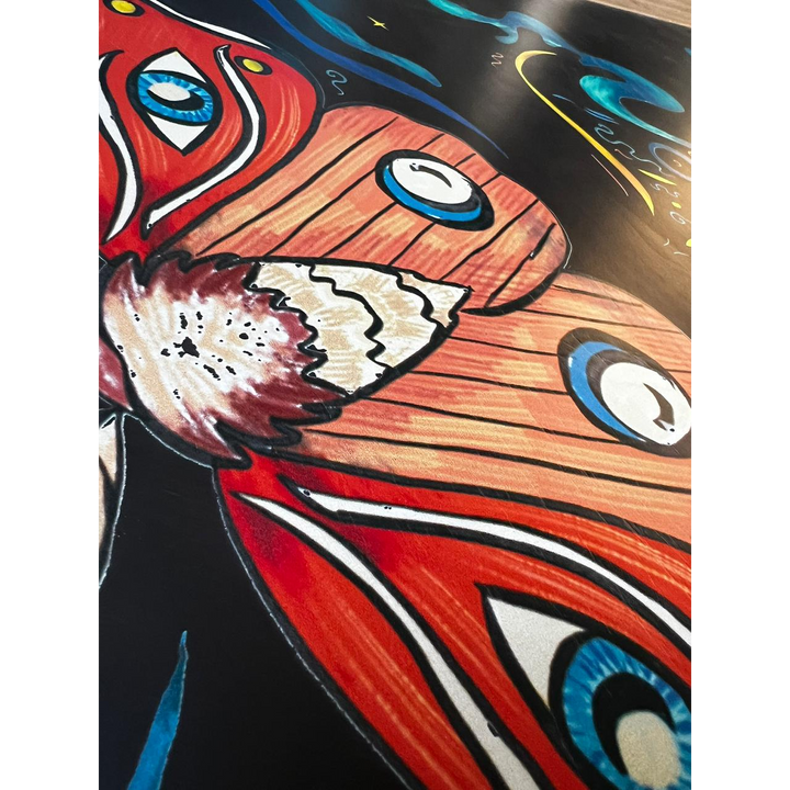 Uniart Moon Moth Yoga Mat - PU &amp; TPE Non-Slip Yoga Mat