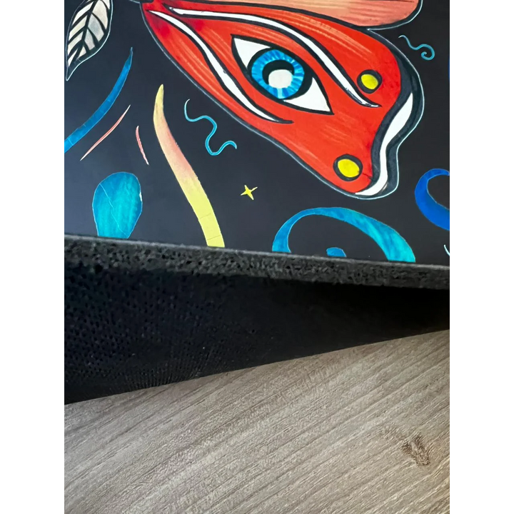 Uniart Moon Moth Yoga Mat - PU &amp; TPE Non-Slip Yoga Mat