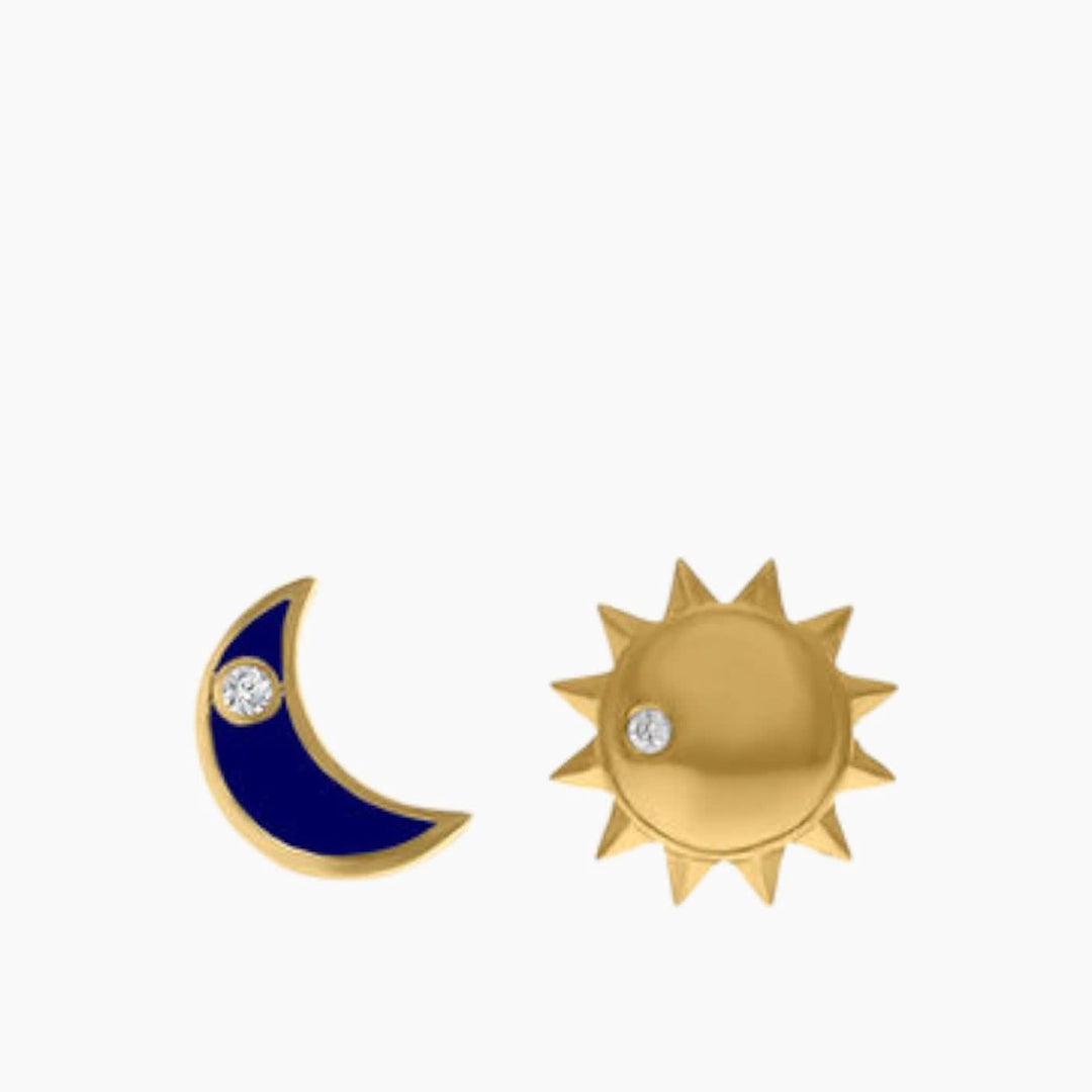 Baby Chic Fine Jewelry Moon &amp; Sun Earrings - HUNA