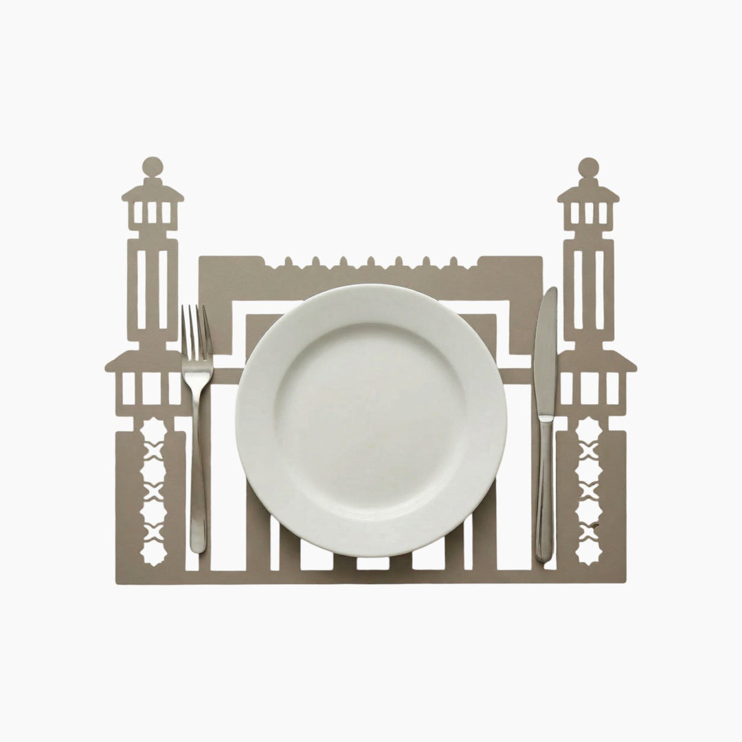 Kawn Designs Haram placemat inspired by Masjid Al Haram architecture