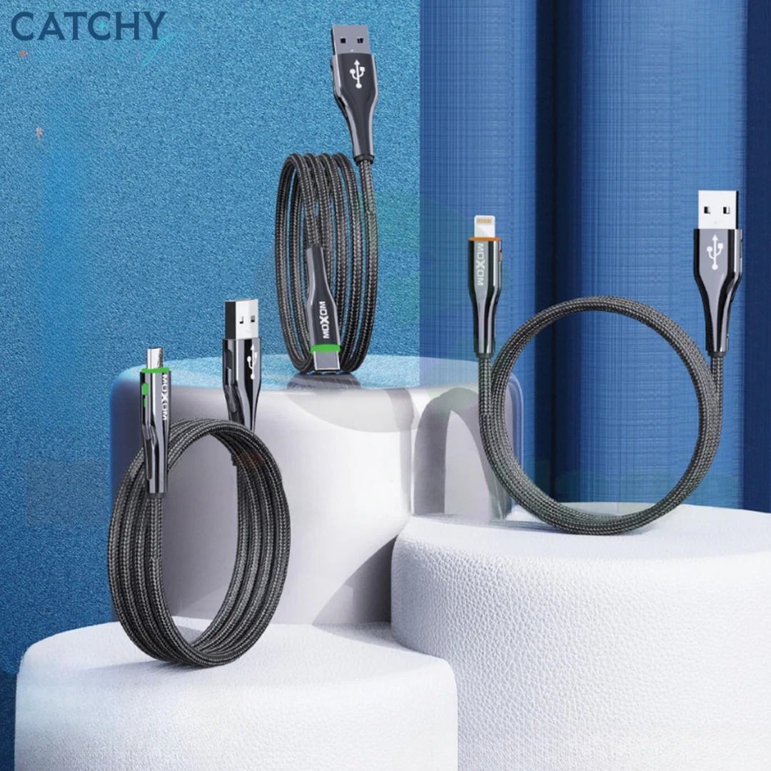 Moxom LX-CB803 3A USB cable, 1.2m, zinc alloy and nylon braided