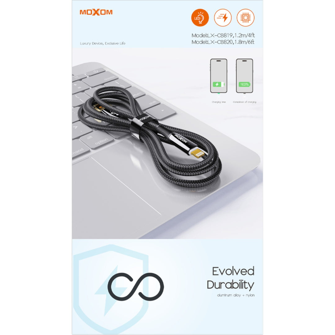 Moxom LX-CB820 USB to Lightning cable, 1.8m, black
