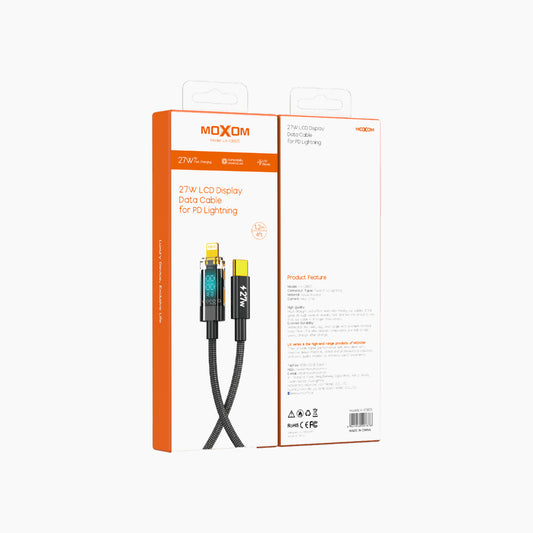 كابل بيانات Moxom Lx-Cb825 من النوع C إلى Lightning (27 واط)