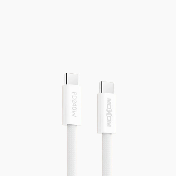 Moxom Lx-Cb907 Super Fast Nylon Fabric Type-C To Type-C Charging Cable 1M (240W)