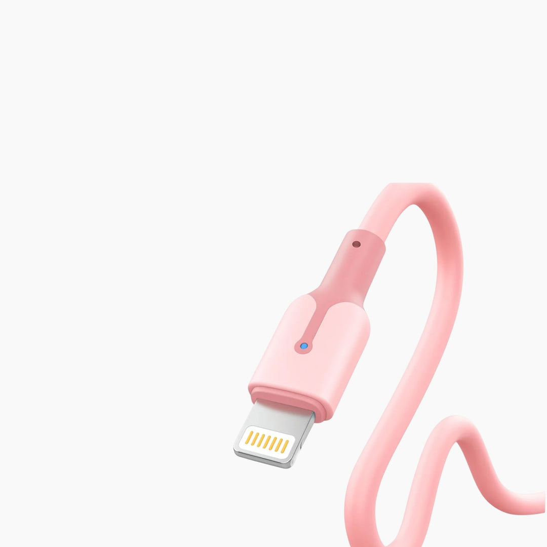 Moxom MX-CB219 1M 3A LED silicone data cable, Lightning model