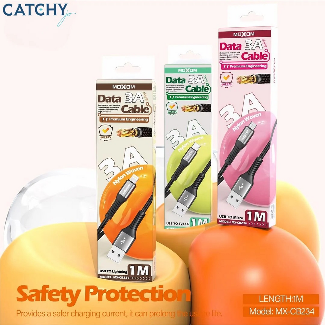 Moxom MX-CB234 1M nylon woven data cable