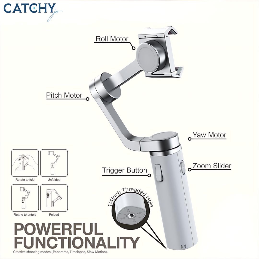 Moxom MX-GB01 fold gimbal stabilizer for smooth footage
