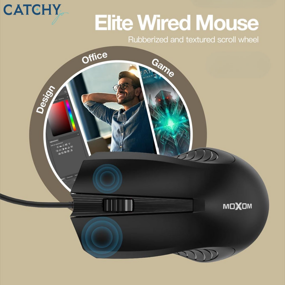 Moxom MX-MS08 Elite wired mouse with 1.5M cable