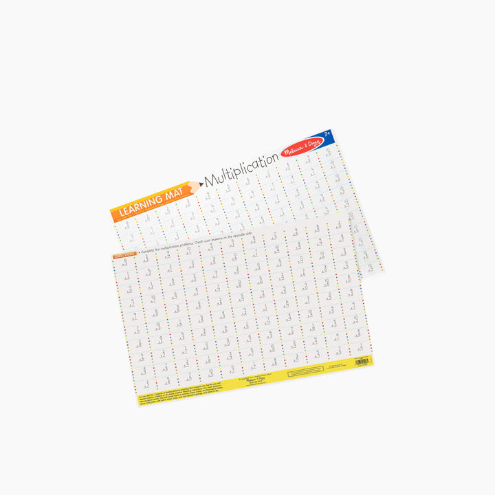 Melissa &amp; Doug Multiplication Problems Write-A-Mat bundle with 6 reusable mats