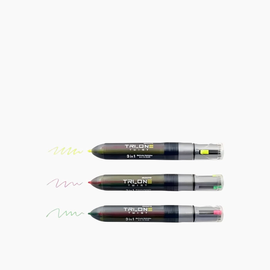 Mungyo Trion Twist 3-in-1 Highlighter Pen