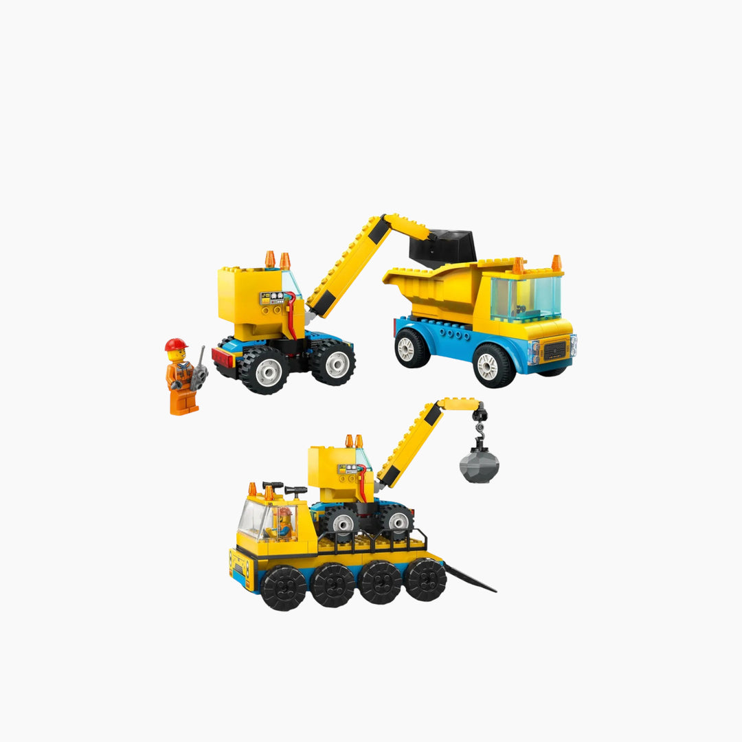 LEGO City Construction Trucks &amp; Wrecking Ball Crane 235pcs