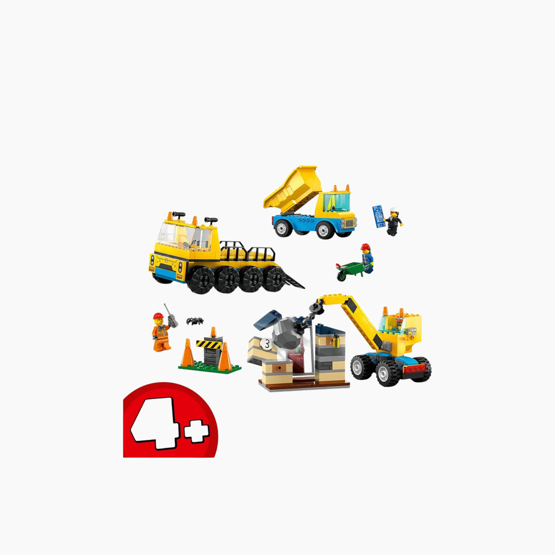 LEGO City Construction Trucks &amp; Wrecking Ball Crane 235pcs